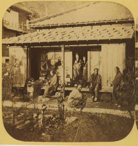 Pierre Rossier: Jeda. Group of Japanese, and General Construction of a Japanese Dwelling